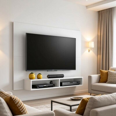 Painel Eros Larg. 1.20m Branco para TVs at� 43 Polegadas - Not�vel