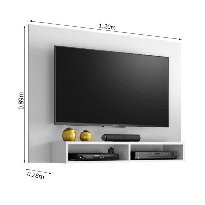 Painel Eros Larg. 1.20m Branco para TVs at� 43 Polegadas - Not�vel