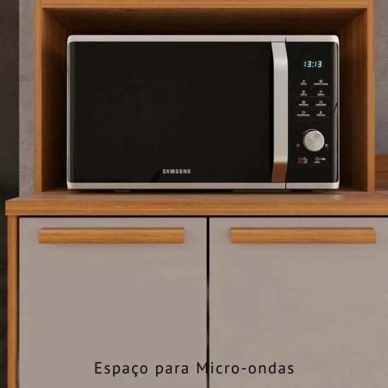 Torre Quente Fl�rida + Arm�rio A�reo Florida Ripado 1.20m Cinamomo/Off - Sall�to