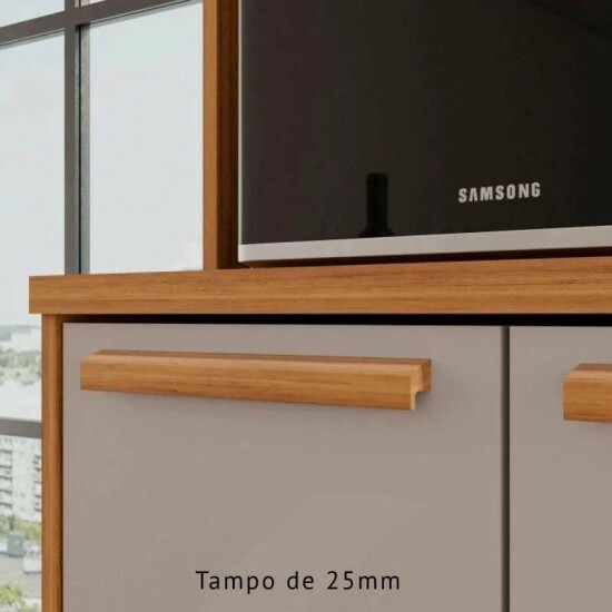 Torre Quente Fl�rida + Arm�rio A�reo Florida Ripado 1.20m Cinamomo/Off - Sall�to