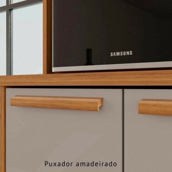 Torre Quente Fl�rida + Arm�rio A�reo Florida Ripado 1.20m Cinamomo/Off - Sall�to
