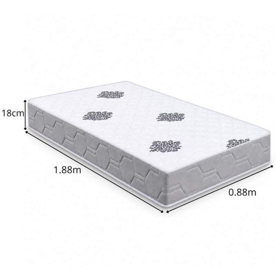 Colch�o Solteiro Ortop�dico Confort Premium Inovaflex + Base Box Solteiro Korino Preto Ortobel - 88x188x55 cm