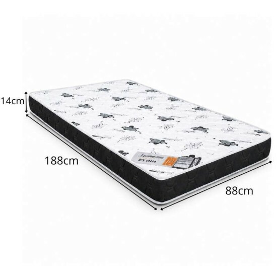 Colch�o Solteiro D23 100% Espuma 88x188x14 Lestespuma | Suporta at� 80kg