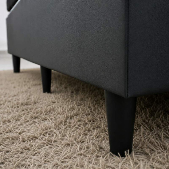 Colch�o Solteiro D23 Lestespuma + Base Box Solteiro Korino Preto Ortobel - 88x188x51 cm
