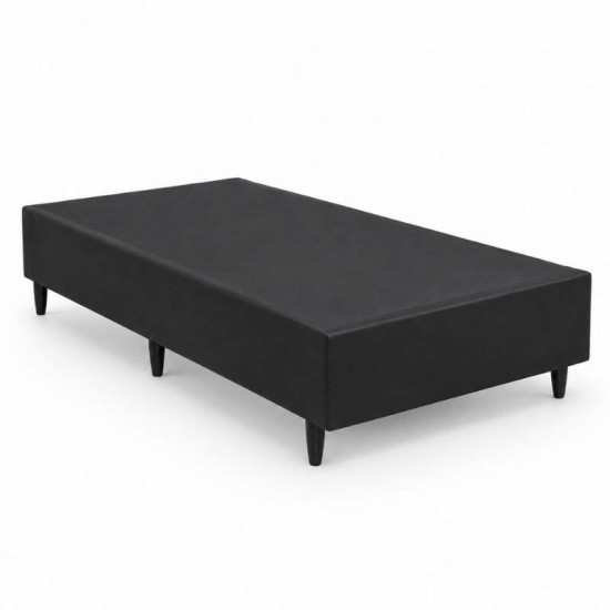 Colch�o Solteiro D23 Lestespuma + Base Box Solteiro Korino Preto Ortobel - 88x188x51 cm