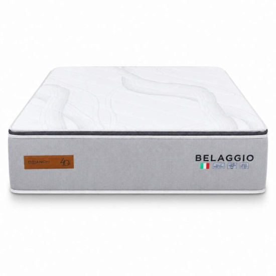 Colch�o Casal Molas Ensacadas Belaggio Bianchi 138x188x32 cm | Suporta at� 400kg