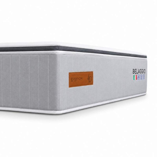 Colch�o Casal Molas Ensacadas Belaggio Bianchi 138x188x32 cm | Suporta at� 400kg