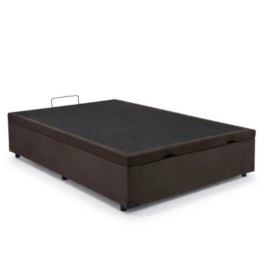 Colch�o Casal Supreme Molas Ensacadas - Bianchi + Box Ba� Casal Prime Confort Sued Marrom Blindado - Issacar 138x188x70 | Suporta at� 240kg