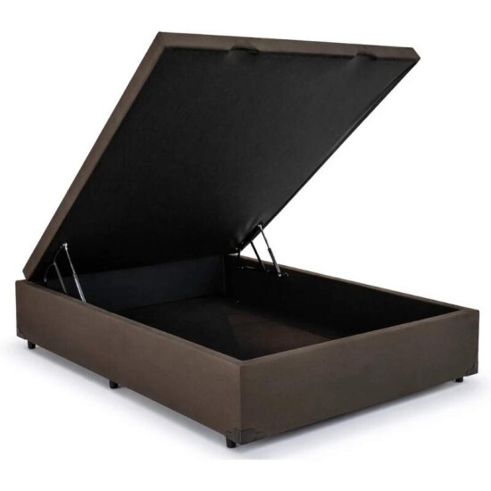 Colch�o Casal Supreme Molas Ensacadas - Bianchi + Box Ba� Casal Prime Confort Sued Marrom Blindado - Issacar 138x188x70 | Suporta at� 240kg