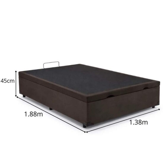 Colch�o Casal Supreme Molas Ensacadas - Bianchi + Box Ba� Casal Prime Confort Sued Marrom Blindado - Issacar 138x188x70 | Suporta at� 240kg