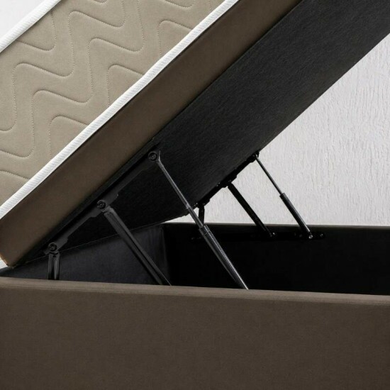 Colch�o Casal Supreme Molas Ensacadas - Bianchi + Box Ba� Casal Prime Confort Sued Marrom Blindado - Issacar 138x188x70 | Suporta at� 240kg