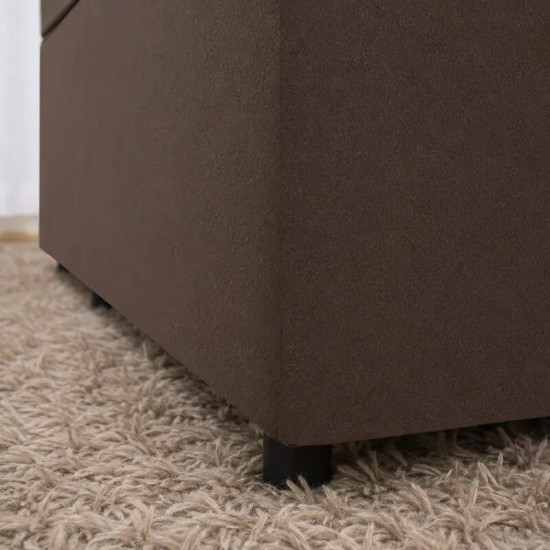 Colch�o Casal Molas Ensacadas Supreme Bianchi + Base Box Ba� Casal Confort Sued Marrom Blindado Issacar - 138x188x70