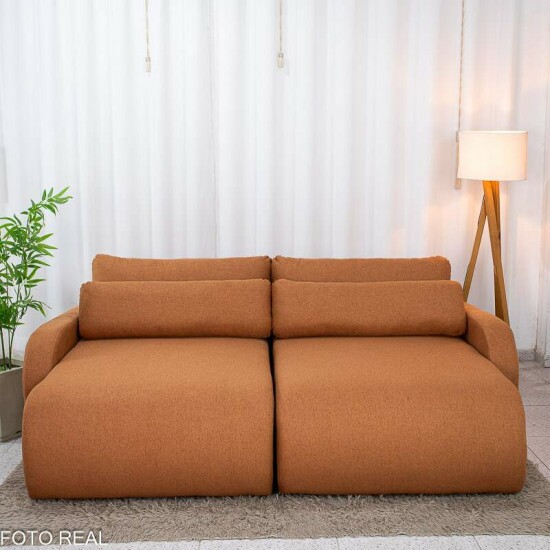 Sof� Retr�til Bellagio Larg. 2.25m Linho Terracota