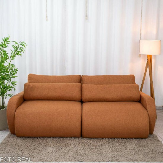 Sof� Retr�til Bellagio Larg. 2.25m Linho Terracota