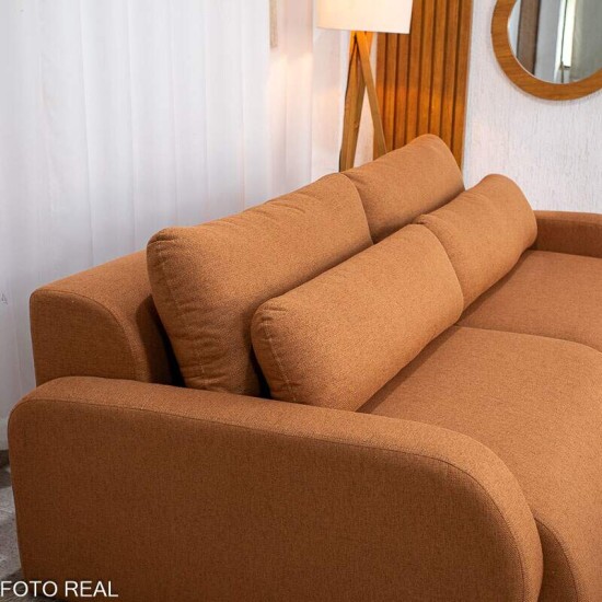 Sof� Retr�til Bellagio Larg. 2.25m Linho Terracota