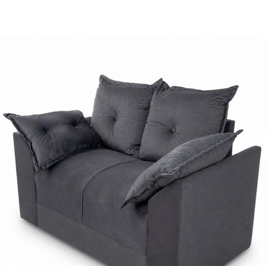 Sof� 2 Lugares Petra Veludinho Cinza 605/502 Larg. 1.30m