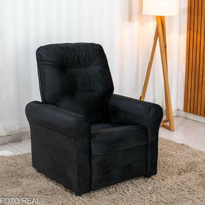 Poltrona Reclin�vel Clio MX-24 Veludo Preto 451