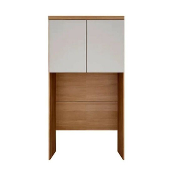 Modulado Solteiro Cumaru/Fendi Fosco 1 Roupeiro Moderni 4 Pts + 1 Criado Rizon + 1 A�reo 2 portas Rizon - Novo Horizonte