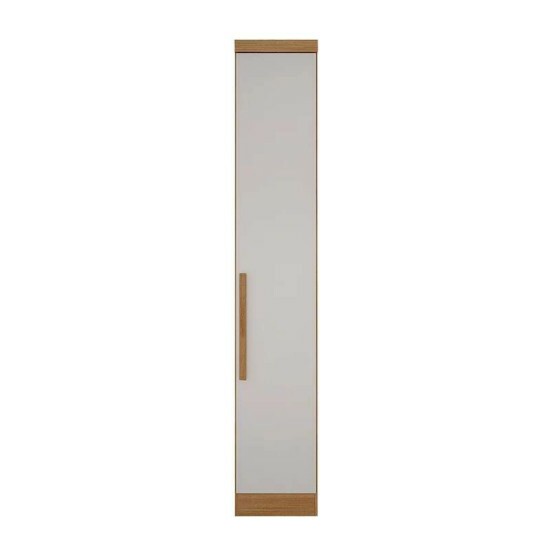 Modulado Solteiro Cumaru/Fendi Fosco 1 Roupeiro Rizon 4 Pts + 1 Criado Rizon + 1 Canto Obl�quo Rizon C/Porta de Vidro + 1 Modulado Rizon 1 Porta + 1 A�reo 2 portas Rizon - Novo Horizonte