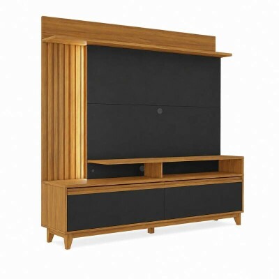 Home NT 1400 Freij�/Preto C/Detalhe Ripado e LED para TV's at� 60 Polegadas Larg. 1.83m - Not�vel