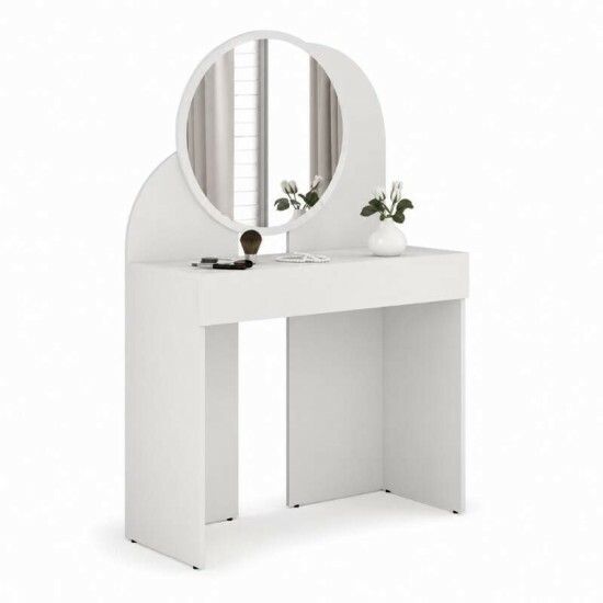 Penteadeira Camarim Wish 1 Gaveta Branco Larg. 0.90m - Bechara