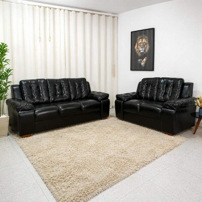 Sof� 3 e 2 lugares 240 Korino Preto - Rondom�veis