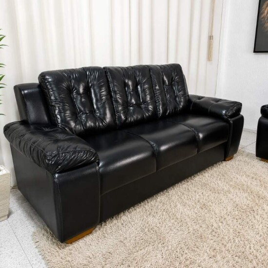 Sof� 3 e 2 lugares 240 Korino Preto - Rondom�veis