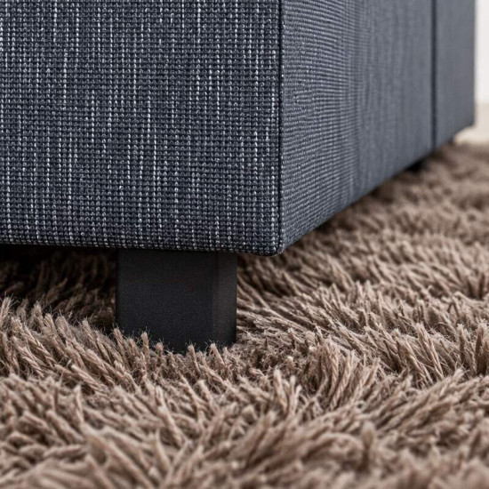 Base Box Ba� Casal Bipartido Confort Linh�o Petr�leo Blindado 138x188x45 cm - Issacar