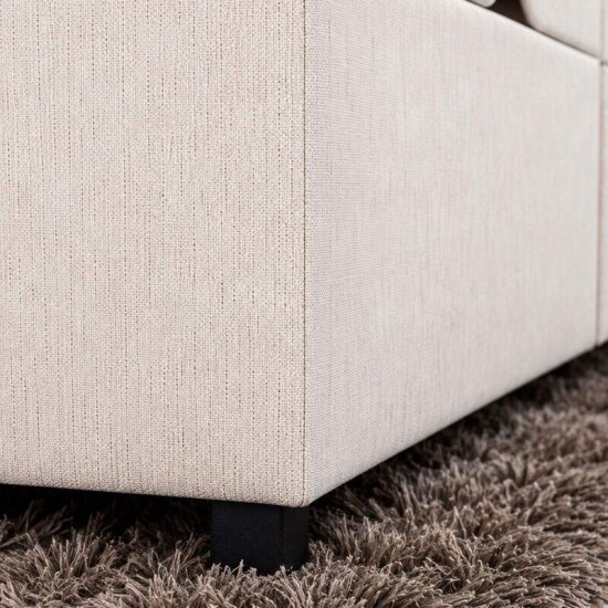 Base Box Ba� Casal Bipartido Confort Linh�o Palha Blindado 138x188x45 cm - Issacar