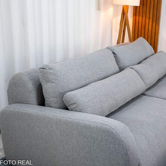 Sof� Retr�til Bellagio 2,25m Linho Cinza A59