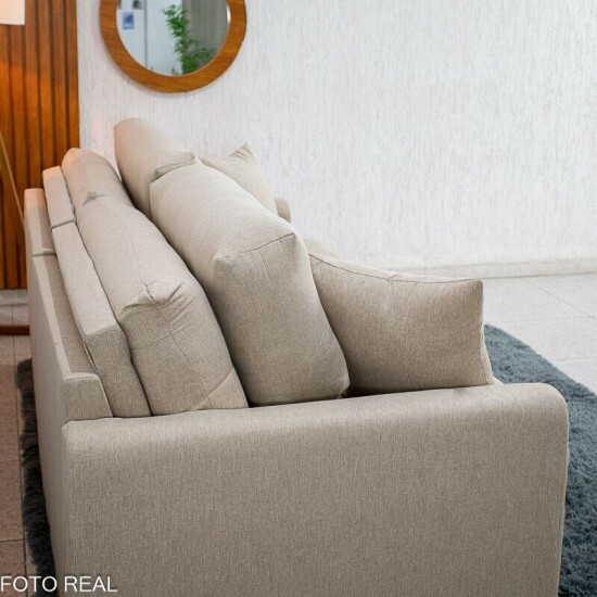 Sof� Retr�til Reclin�vel Guap� Larg. 2.27m Linho Bege 459