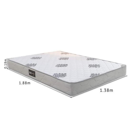 Colch�o Casal Ortop�dico Confort Premium Inovaflex + Base Box Ba� Casal Confort Linh�o Palha Blindado Issacar - 138x188x63