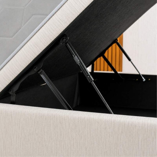 Colch�o Casal Ortop�dico Confort Premium Inovaflex + Base Box Ba� Casal Confort Linh�o Palha Blindado Issacar - 138x188x63