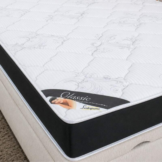 Colch�o Casal Ortop�dico Classic Supreme Lestespuma + Base Box Ba� Casal Confort Korino Palha Blindado Issacar - 138x188x64