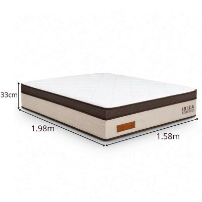 Colch�o Queen Ibiza 158x198x25 Molas Ensacadas - Bianchi | Suporta at� 400kg