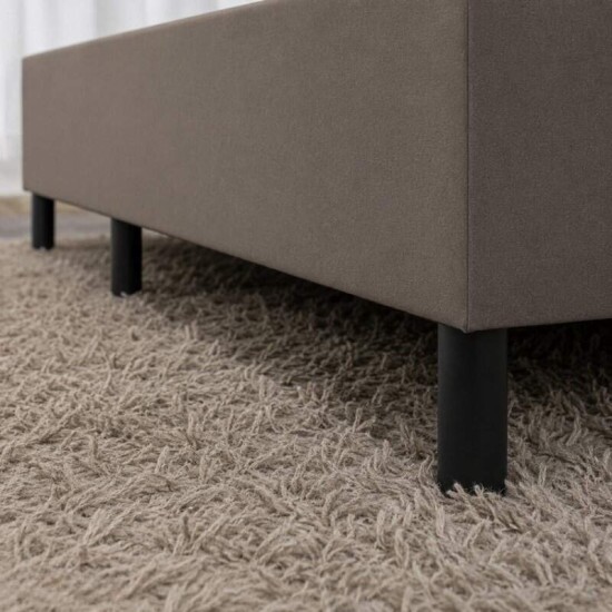 Base Box Casal Bipartida 138x188x37 Sued Marrom - Ortobel