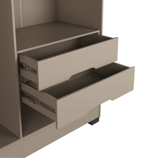 Guarda-roupa Memphis Larg. 2.34m Duna 6 Portas C/2 Reflecta C/Led 4 Gavetas - J&A M�veis