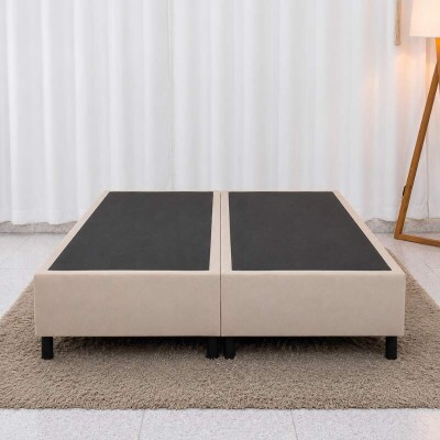 Base Box Casal Bipartida 138x188x37 Sued Bege - Ortobel
