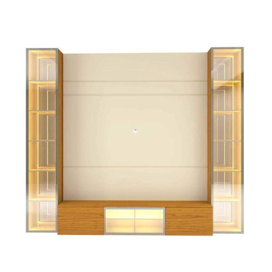 Home 2,30m Luminare Reflect Off White/Naturale com LED e Espelho para TV at� 70\" - Gelius