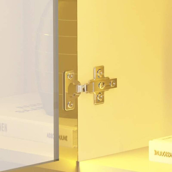 Home 2,30m Luminare Reflect Off White/Naturale com LED e Espelho para TV at� 70\" - Gelius