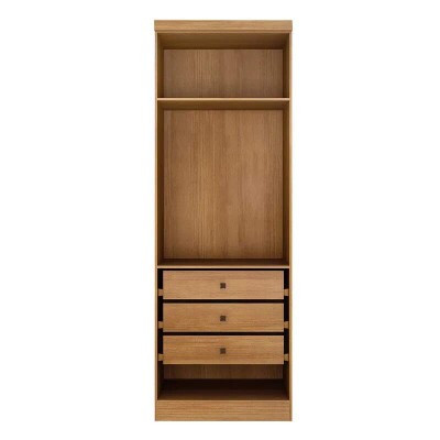 Modulado Guarda-roupa Rizon Cumaru Larg. 0.804m 2 Portas Reflecta 3 Gavetas - Novo Horizonte