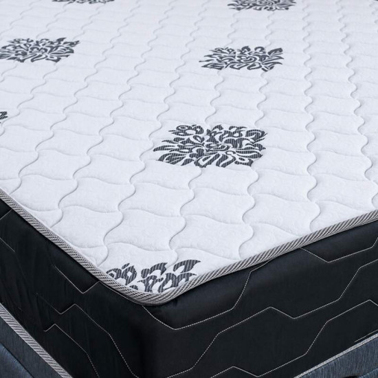 Colch�o Queen Molas Ensacadas Pocket Star Plus Inovaflex + Base Box Ba� Queen Confort Linh�o Petr�leo Blindado Issacar - 158x198x70
