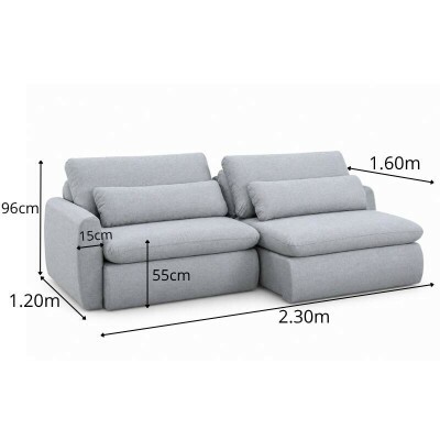 Sof� Retr�til Amaranto 2.30m Linho Gelo 100 - Sem Caixa