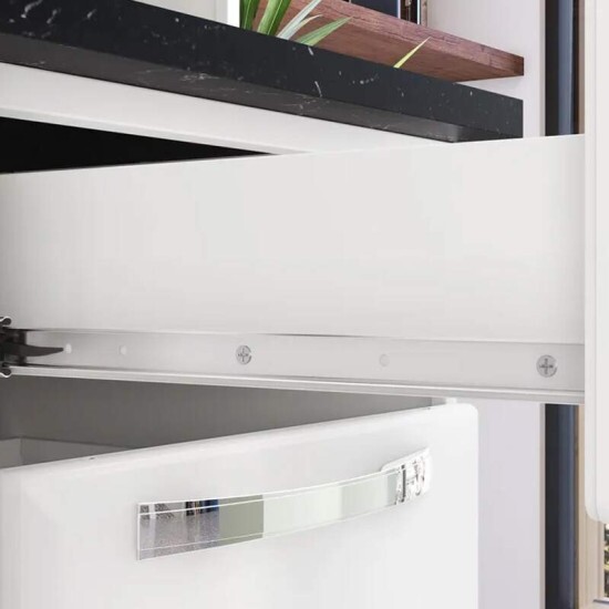 Kit Cozinha Pratika Larg. 1.05m Branco 1904 6 Portas 2 Gavetas em A�o - Itatiaia