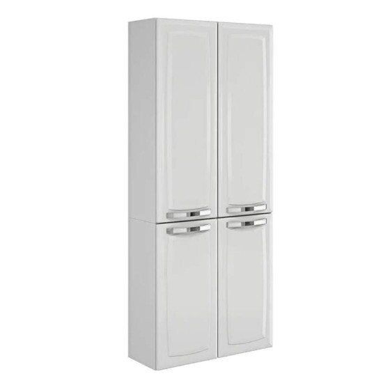 Cozinha Rose Branco 3 Pe�as Larg. 2.45m Paneleiro + A�reo + Nicho em A�o - Itati�ia