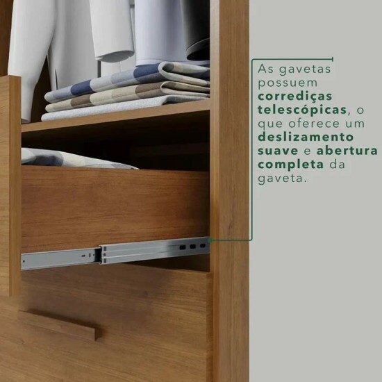 Modulado Apolo Premium + Modulado de Canto Fortaleza + Guarda-roupa Texas Premium 6 Portas Cinamomo/Off - Sall�to