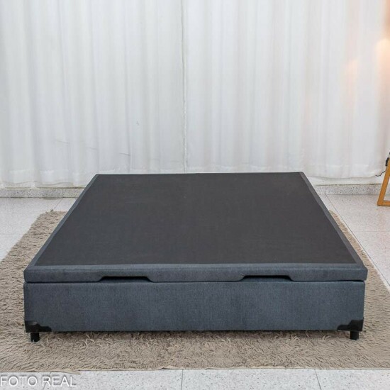 Base Box Ba� Casal Elitebox Linh�o Grafite Blindado 138x188x35