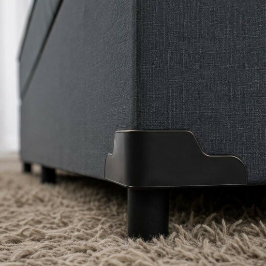 Colch�o Casal Tower Cinza Molas BlueWave + Base Box Casal Elitebox Linh�o Grafite Blindado - Gazin 138x188x69 | Suporta at� 240kg