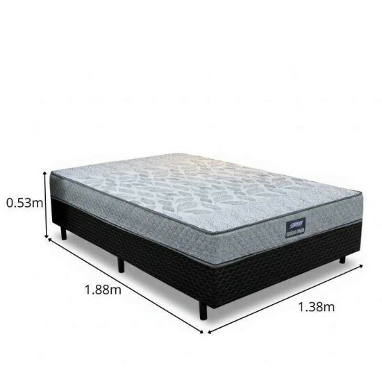 Combo Guarda-roupa Roma Larg. 1.77m Cinamomo/Off 6 Portas 2 Gavetas - Sall�to + Unibox Casal Supreme Ortop�dico 138x188x53 Gazin | Suporta at� 220kg