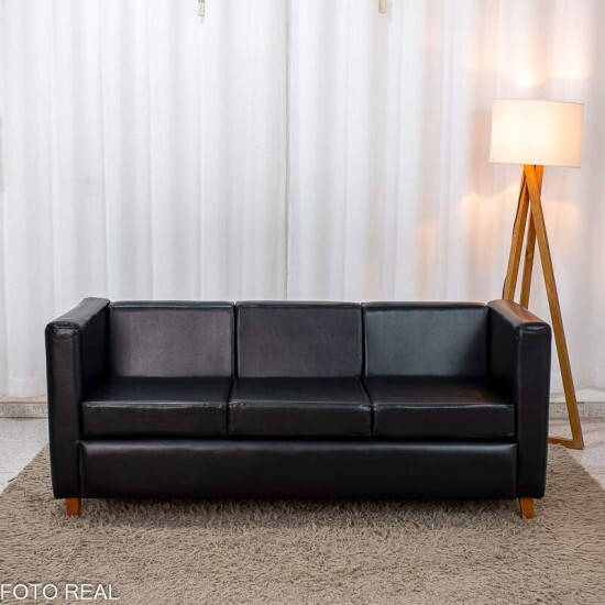 Sof� 3 Lugares Marselia 1.75m Corino Preto 300